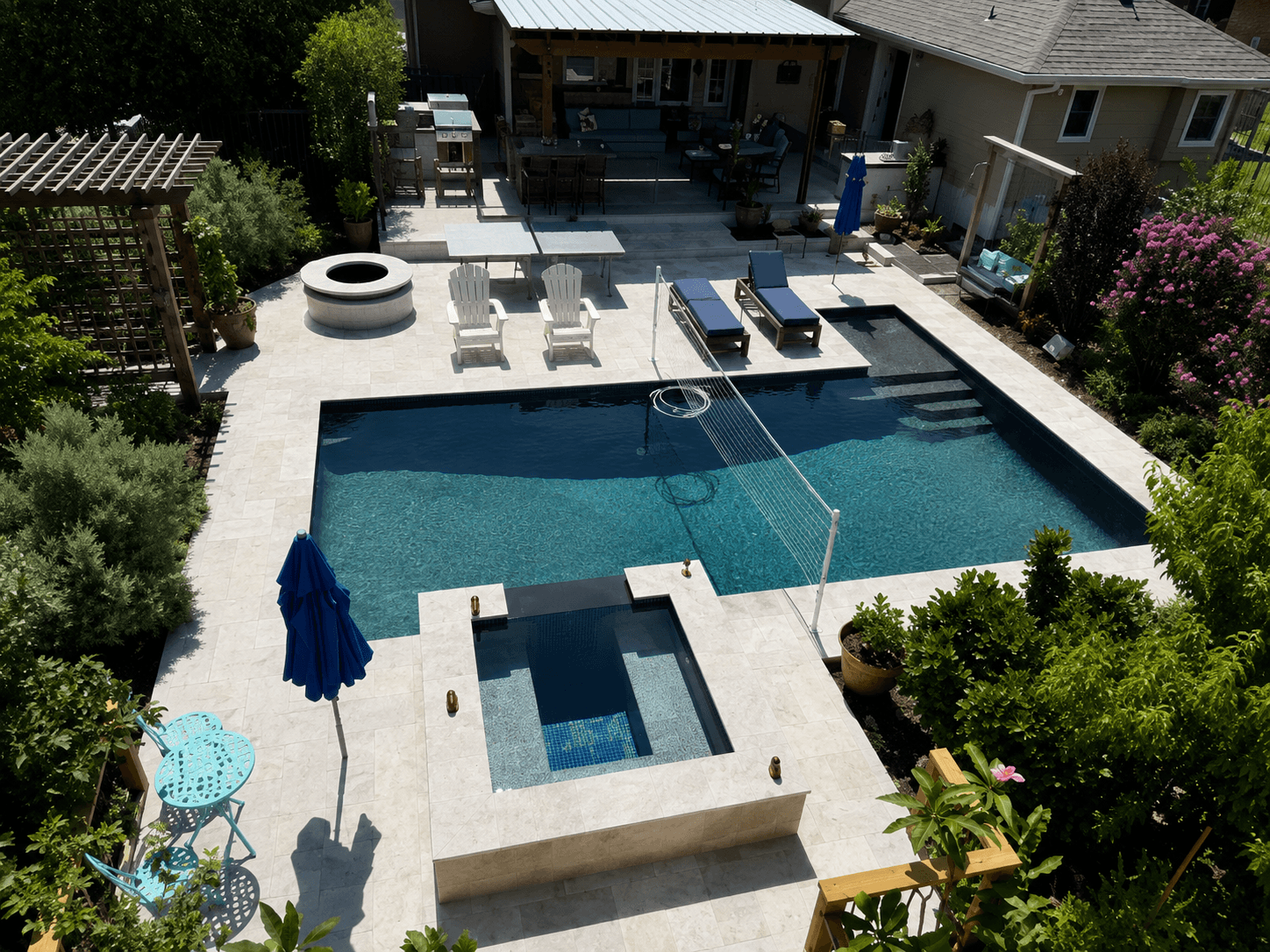 Waterfall & Spa Retreat — custom pool in Round Rock, TX